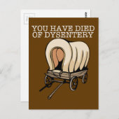 Oregon Trail Funny Wagon Postkarte (Vorne/Hinten)