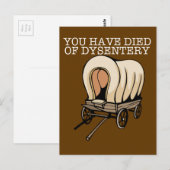 Oregon Trail Funny Wagon Postkarte (Vorne/Hinten)