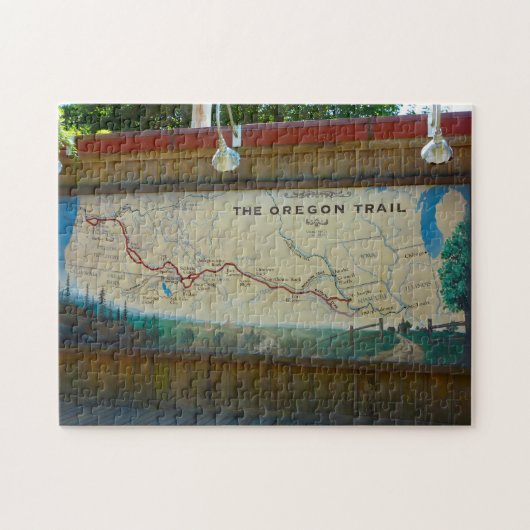 Oregon Trail Karte. Puzzle (Horizontal)