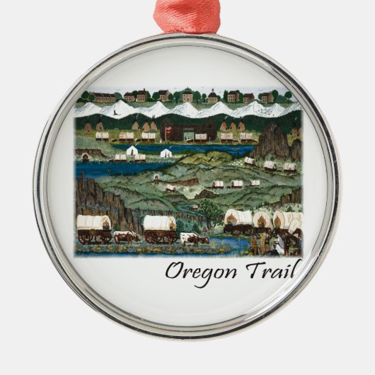 Oregon Trail Ornament Aus Metall (Vorne)