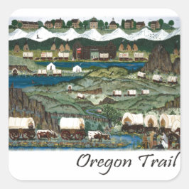 Oregon Trail Quadratischer Aufkleber