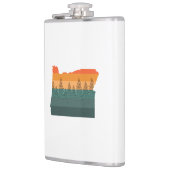 Oregon Tree Silhouette Flachmann (Links)