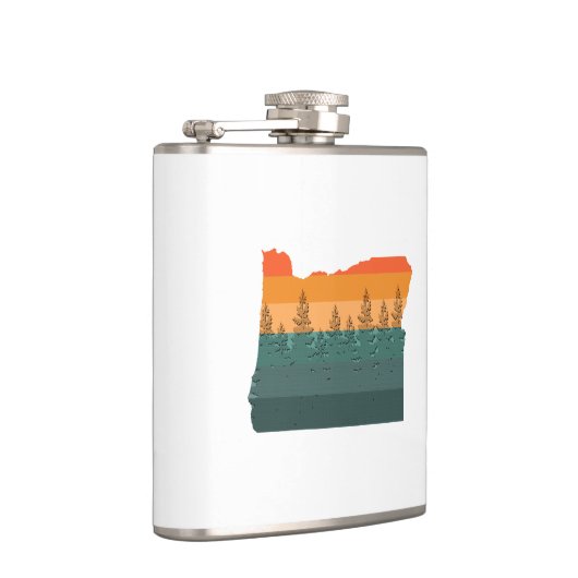 Oregon Tree Silhouette Flachmann (Rechts)