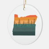 Oregon Tree Silhouette Keramik Ornament (Links)