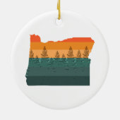 Oregon Tree Silhouette Keramik Ornament (Hinten)