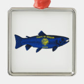 Oregon Trout Ornament Aus Metall (Vorne)