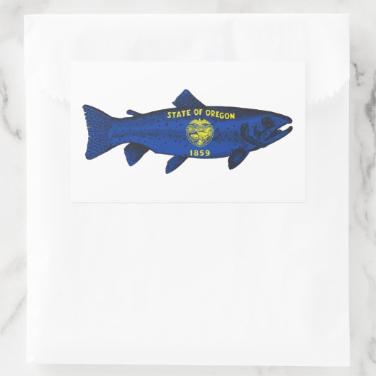 Oregon Trout Rechteckiger Aufkleber (Tasche)