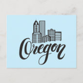 Oregon Typografie Design Postkarte (Vorderseite)