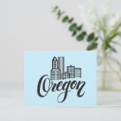 Oregon Typografie Design Postkarte (Stehend Vorderseite)