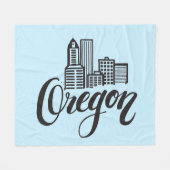 Oregon-Typografie-Entwurf Fleecedecke (Vorderseite (Horizontal))