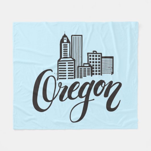 Oregon-Typografie-Entwurf Fleecedecke (Vorderseite (Horizontal))
