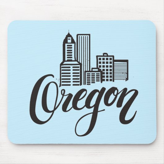Oregon-Typografie-Entwurf Mousepad (Vorne)
