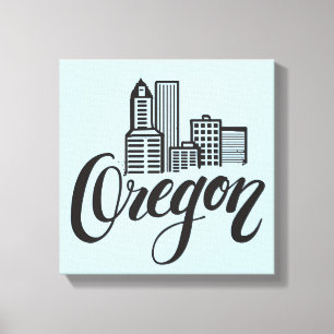 Oregon Typografie Leinwanddruck