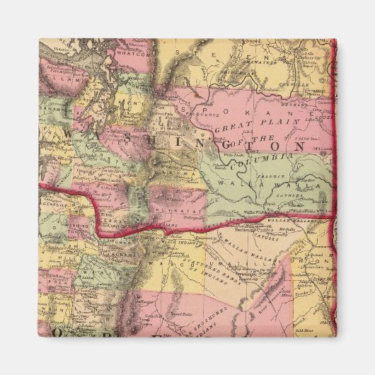 Oregon und das Territorium Washington Magnet (Vorne)