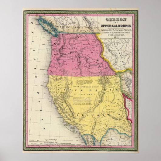 Oregon und Oberkalifornien Poster (Vorne)