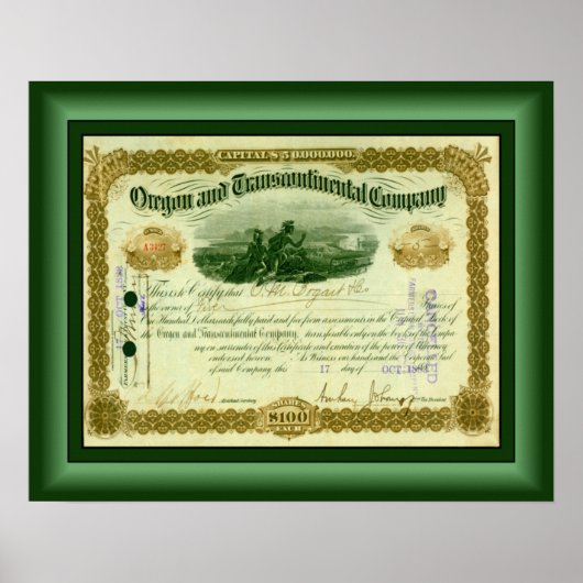 Oregon und Transcontinental Company ~ Poster (Vorne)