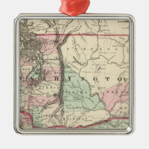 Oregon und Washington Ornament Aus Metall