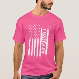Oregon United Staaten beklagt US-Flagge T-Shirt