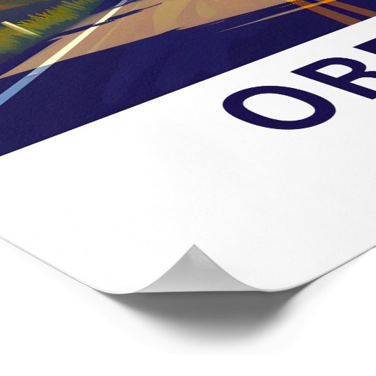 Oregon United Staaten Travel Print Poster (Ecke)