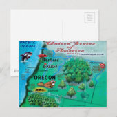 Oregon USA Card Postkarte (Vorne/Hinten)