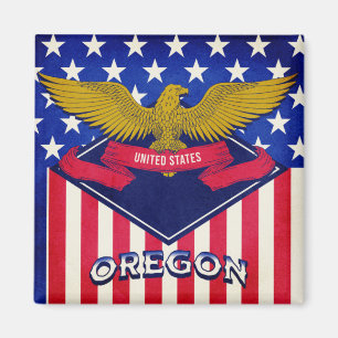 Oregon USA Flag Magnet