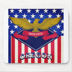 Oregon USA Flag Mousepad
