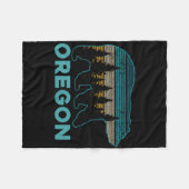 Oregon USA Grizzly Bär Souvenir Fleecedecke (Vorderseite (Horizontal))