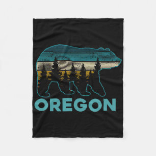 Oregon USA Grizzly Bär Souvenir Fleecedecke