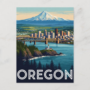 Oregon USA Pazifikküste und Cascade Reise 🌲 Postkarte
