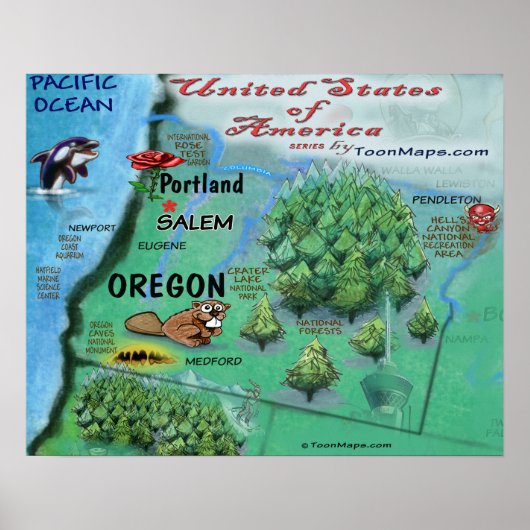 Oregon USA Poster (Vorne)