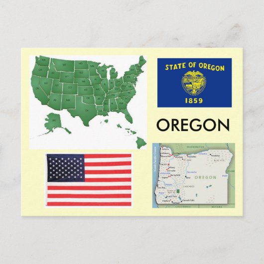Oregon, USA Postkarte (Vorderseite)