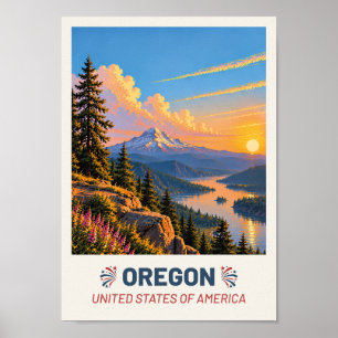 Oregon USA – Vintage Reiseplakat Poster