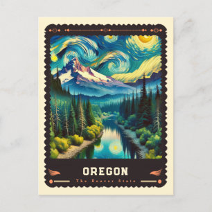 Oregon   Vincent Van Gogh Inspiriert Postkarte