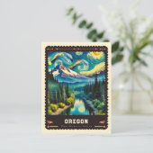 Oregon | Vincent Van Gogh Inspiriert Postkarte (Stehend Vorderseite)