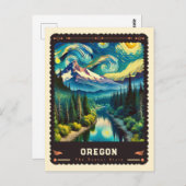 Oregon | Vincent Van Gogh Inspiriert Postkarte (Vorne/Hinten)