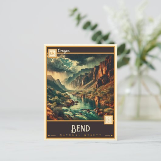 Oregon | VINTAG Postkarte (Stehend Vorderseite)