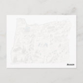Oregon Vintage-Bildkarte Antique-Staatskarte Postkarte (Rückseite)