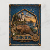 Oregon Vintage Reise Postkarte (Vorderseite)