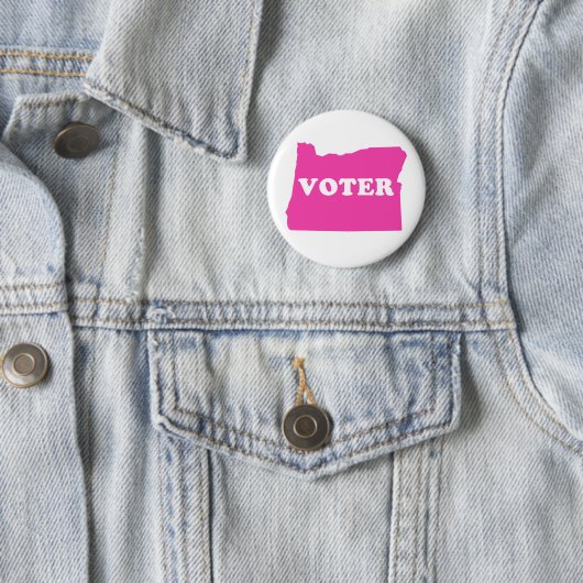 Oregon Voter - Ich stimme in Rosa Button (Beispiel)