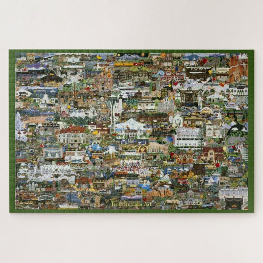 Oregon & Washington Collage Jigsaw Puzzle (Horizontal)
