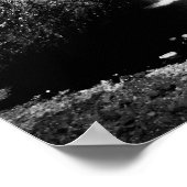 Oregon Wasserfälle (Schwarz und Weiß) Poster (Ecke)