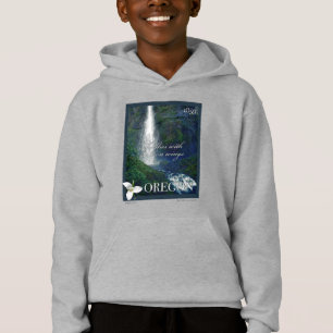 Oregon Waterfall Poster Hoodie