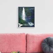 Oregon Waterfall Poster Leinwanddruck (Insitu (Wohnzimmer))