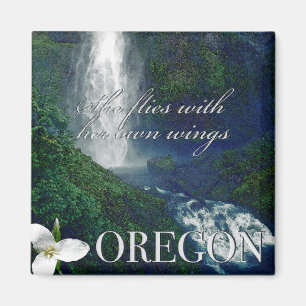 Oregon Waterfall Poster Magnet