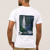 Oregon Waterfall Poster T-Shirt (Rückseite)