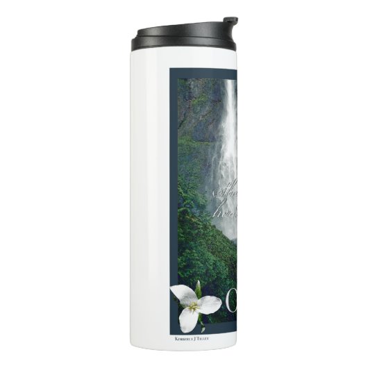 Oregon Waterfall Poster Thermosbecher (Nach links gedreht)