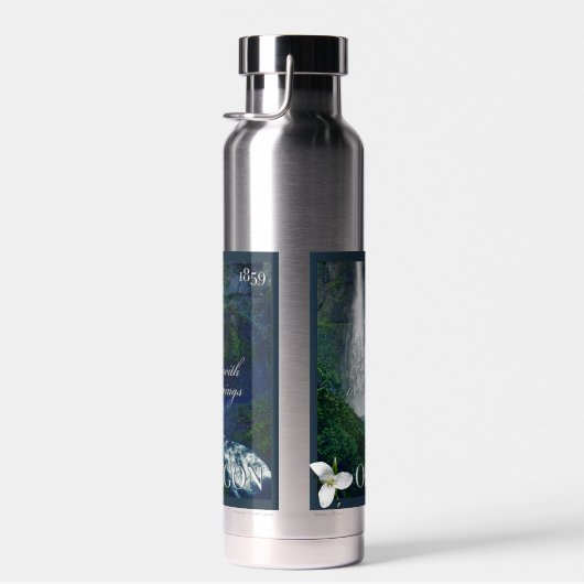 Oregon Waterfall Poster Trinkflasche (Rechts)