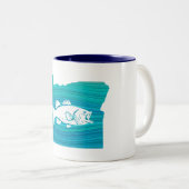 Oregon Wave Fishing Zweifarbige Tasse (VorderseiteRechts)