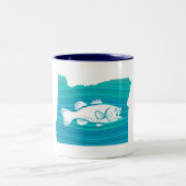Oregon Wave Fishing Zweifarbige Tasse (Mittel)