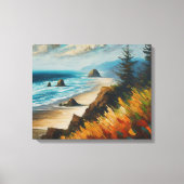 Oregon Waves Seascape Abstrakt Leinwanddruck (Vorderseite)